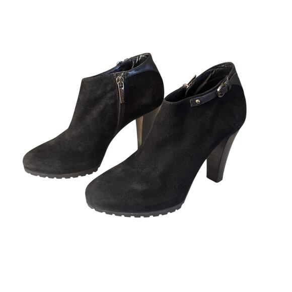 Aquatalia Suede & Leathe Ankle Booties Size 5.5 - Picture 1 of 14